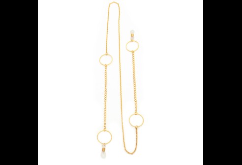 Chaîne à lunettes Turin dorée 3 pièces