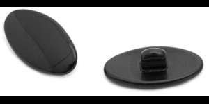 Plaquettes, hypoallegiques, titane, systeme Click 13,0 mm noir 4 pièces