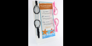 Présentoir pour lunettes de natation transparent
