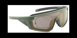Lunettes de sport Leader Gait vert avec verres miroir or clair