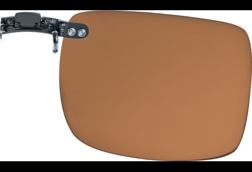 Clip on à emboîter sur des montures en métal, marron 48x40 mm