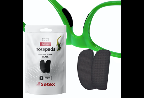 Setex plaquettes nasales antidérapantes ultra-minces 0.6mm noir 5 paires