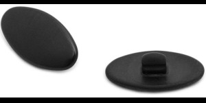 Plaquettes, hypoallegiques, titane, systeme Click 13,0 mm noir 4 pièces