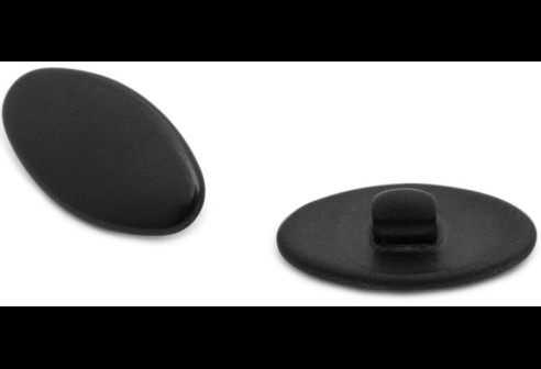 Plaquettes, hypoallegiques, titane, systeme Click 13,0 mm noir 4 pièces