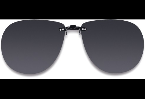 Clip on à emboîter sur des montures en métal, gris 62x54 mm