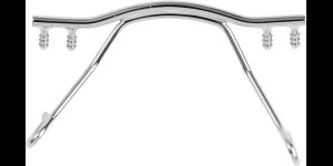 Pont nasal pour lunettes percées avec cavaliers, Argent