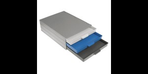 Réserve de petites pièces, avec trois tiroirs, sans casiers à clapet