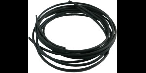 Gaine thermorétractable noire diamètre 2,4 mm rétrécit 50% / 3 m.