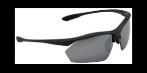 Lunettes de sport Leader Crosser gris foncé mat avec verres argent à revêtement Revo