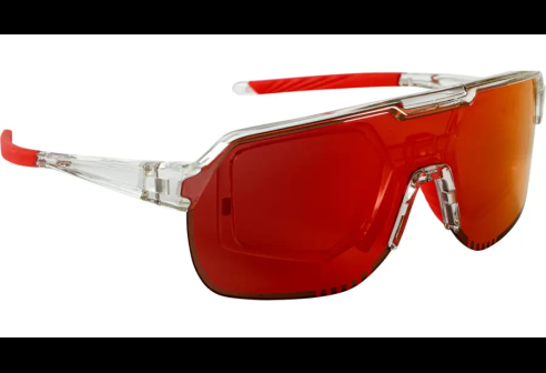 Lunettes de sport Leader Aero rouge/transparent avec verres à revêtement Revo rouge