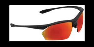 Lunettes de sport Leader Crosser gris foncé mat avec verres rouge à revêtement Revo