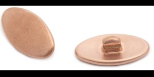 Plaquettes, hypoallegiques, titane, systeme Click 13,0 mm Or rose 4 pièces