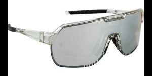 Lunettes de sport Leader Aero noir/transparent avec verres à revêtement Revo argent