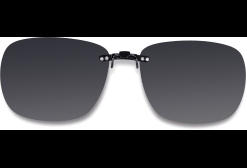 Clip on à emboîter sur des montures en métal, gris 56x46 mm