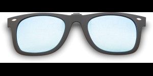 Clips polarisants rabattables et à emboiter noir gris M teinte bleu 85-90%