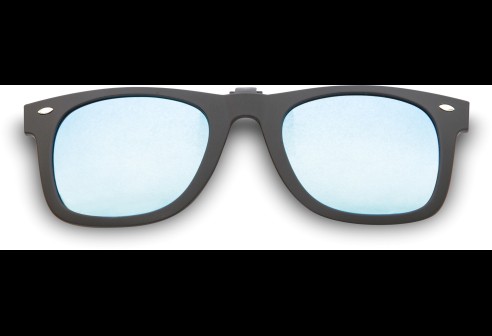 Clips polarisants rabattables et à emboiter noir gris M teinte bleu 85-90%