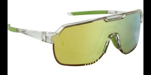 Lunettes de sport Leader Aero vert/transparent avec verres à revêtement Revo vert/jaune