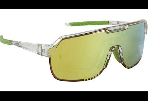 Lunettes de sport Leader Aero vert/transparent avec verres à revêtement Revo vert/jaune