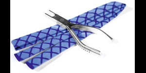 Gaine thermorétractable pour pinces bleues 1 mètre