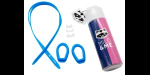 Kit de montage pour lunettes de natation Milo & Me Nalu, taille S bandeau, anneaux et pont de nez bleu