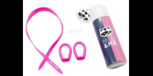 Kit de montage pour lunettes de natation Milo & Me Nalu, taille M bandeau, anneaux et pont de nez rose
