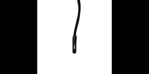 Cordon avec embouts en silicone, noir, large