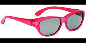 Lunettes superposables, Ovale rouge