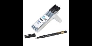 Crayon de marquage du verre, noir, fin