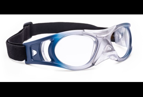 Lunnettes de sport Bounce couleur mat bleu - transparent