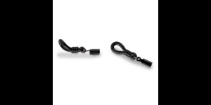Boucles de fixation de rechange – pour cordons de lunettes, Noir