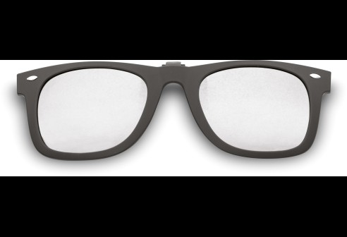 Clips polarisants rabattables et à emboiter noir M teinte gris 85-90%