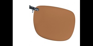 Clip on à emboîter sur des montures en métal, marron 52x42 mm