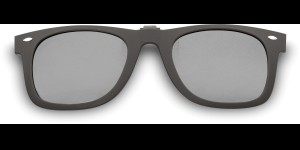 Clips polarisants rabattables et à emboiter noir S teinte gris 85-90%