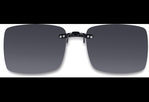 Clip on à emboîter sur des montures en métal, gris 48x40 mm