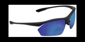 Lunettes de sport Leader Crosser gris foncé mat avec verres bleu à revêtement Revo