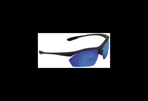 Lunettes de sport Leader Crosser gris foncé mat avec verres bleu à revêtement Revo
