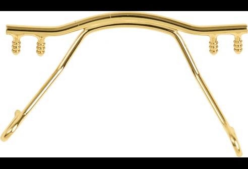 Pont nasal pour lunettes percées avec cavaliers, Or