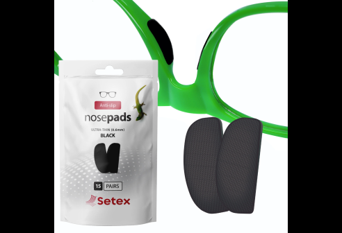 Setex plaquettes nasales antidérapantes ultra-minces 0.6mm noir 15 paires