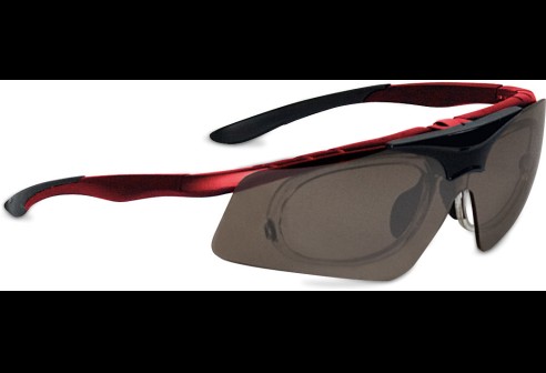 Shoptic Lunettes de sport pour verres correcteurs à monter - Rouge – Noir mat