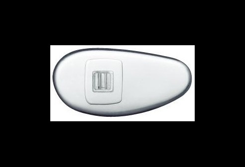 Plaquettes en plastique, dures, transparent, avec insertion en plastique, système Vis 17,5 mm