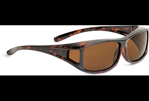 Shoptic Lunettes superposables, grandes – rectangulaire- Havana