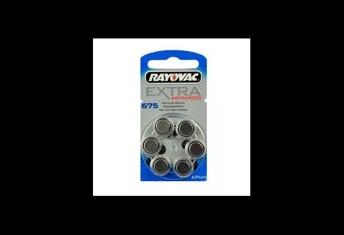 Batterie Rayovac Extra Advanced 675AU- 6XE / bleu