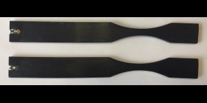 Plaque en acétate prune modèle rugueux d'embouts noirs 2 paires