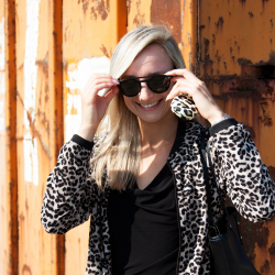 Etui Leopard met microvezeldoekje