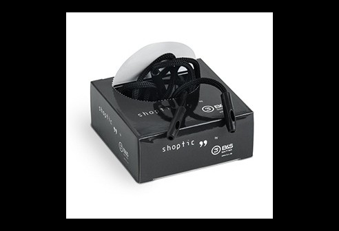 Koordje met siliconeneinde klein zwart