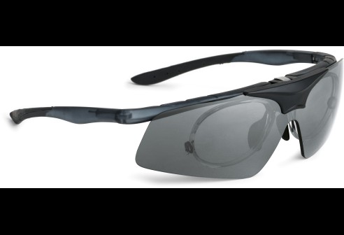 Sportbril kunststof rookgrijs/zwartmat