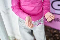 Juno transparant roze/fuchsia, maat 43