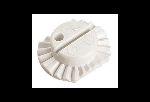 Varioblok, wit , platte curve, diameter 25 x 20 mm