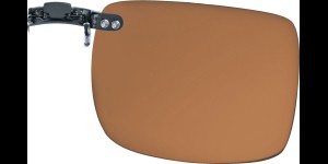 Voorhanger voor metalen monturen, opklembaar 48 x 40 mm - Bruin, polariserend