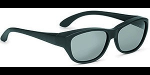 Shoptic overzetzonnebril zwart ovaal